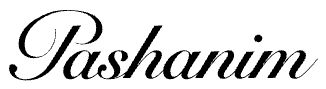 Pashanim Schreibschrift Logo in Schwarz
